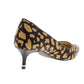 Kenneth Cole Feminino Leopardo Estampa Morgan Bico Fino Salto Gatinho Slip-on Sapatos Marrom Tamanho 6,5 M