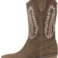 Bota feminina White Mountain Caraway Cowgirl em couro marrom, tamanho 6,5 M
