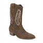 Bota feminina White Mountain Caraway Cowgirl em couro marrom, tamanho 6,5 M