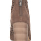 American Rag Feminino Bico Redondo Salto Bloco Zíper Couro Shootie Marrom Tamanho 11 M