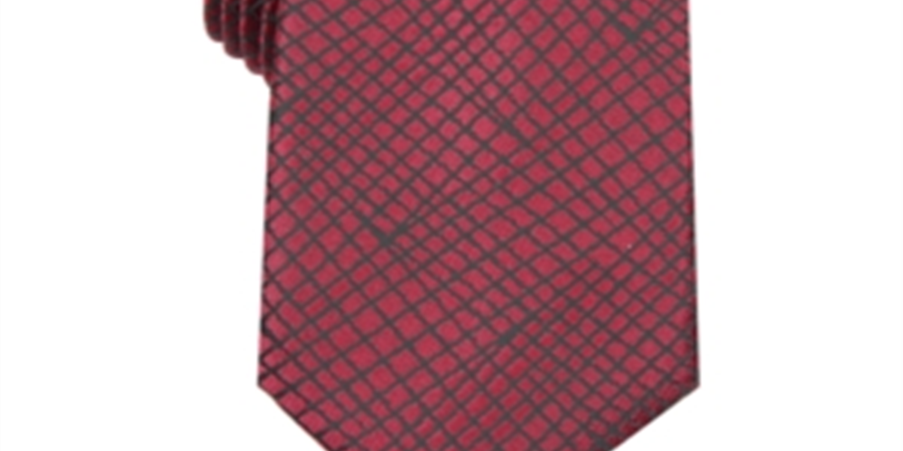 Gravata listrada texturizada fina masculina Alfani roxa tamanho único