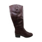 Botas femininas Alfani Bexleyy de couro com bico amendoado e cano médio, tamanho 11 M, vermelhas