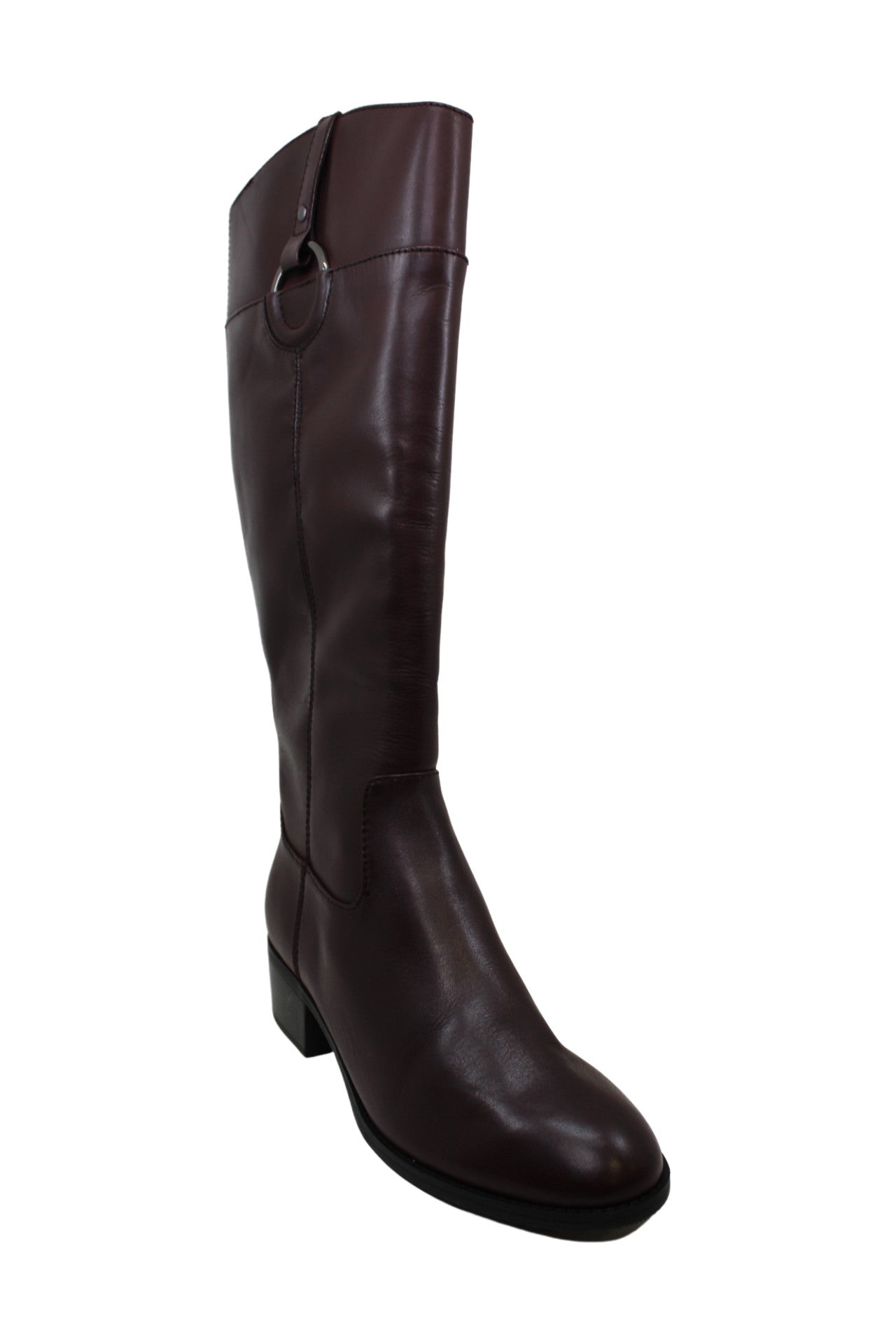Botas femininas Alfani Bexleyy de couro com bico amendoado e cano médio, tamanho 11 M, vermelhas