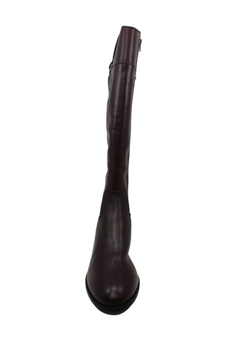 Botas femininas Alfani Bexleyy de couro com bico amendoado e cano médio, tamanho 11 M, vermelhas