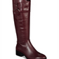 Botas femininas Alfani Bexleyy de couro com bico amendoado e cano médio, tamanho 11 M, vermelhas