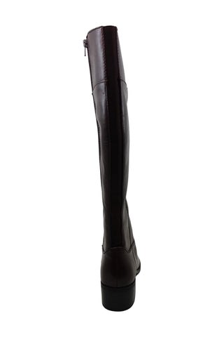 Botas femininas Alfani Bexleyy de couro com bico amendoado e cano médio, tamanho 11 M, vermelhas