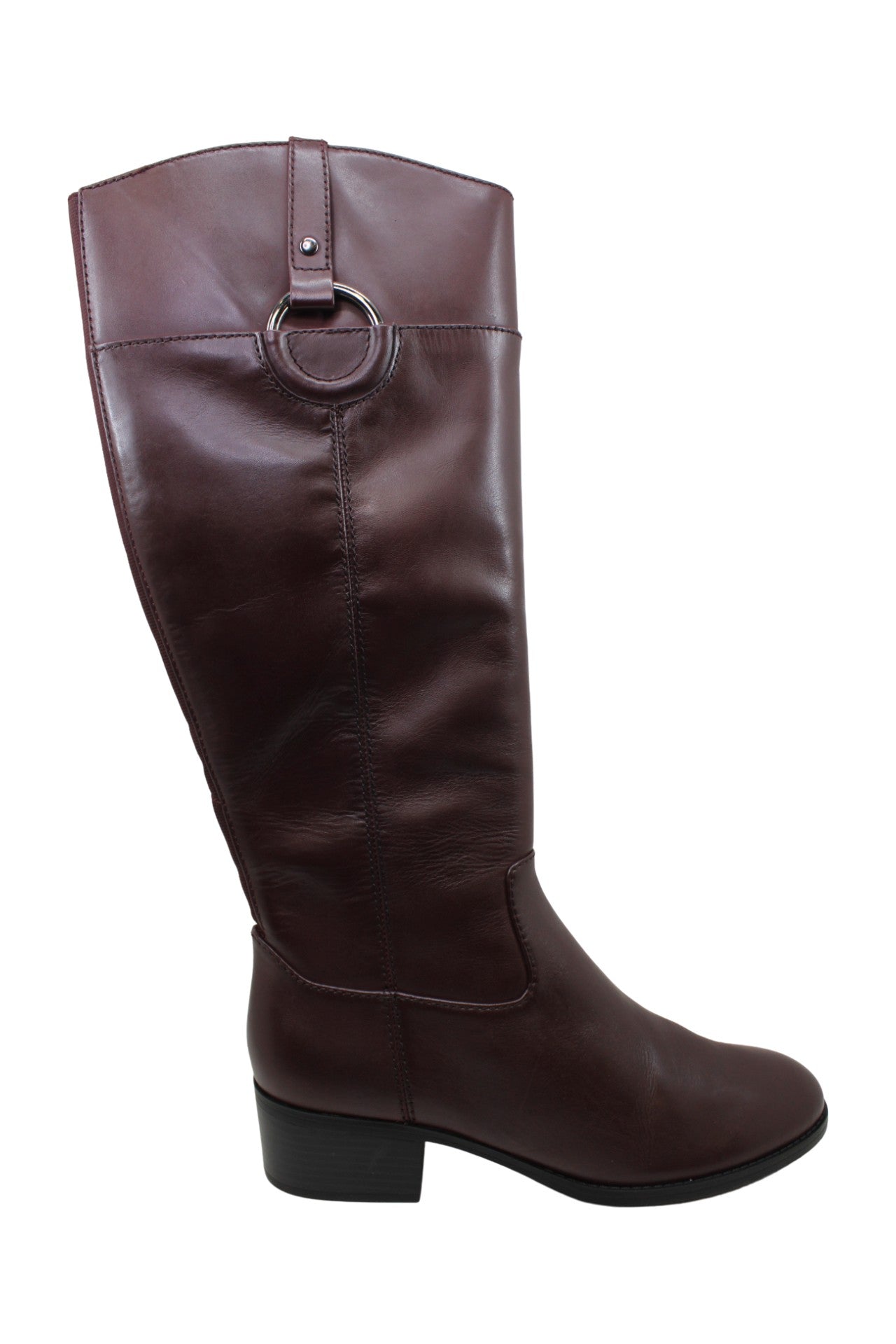 Botas femininas Alfani Bexleyy de couro com bico amendoado e cano médio, tamanho 11 M, vermelhas
