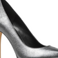 Michael Kors Antoinette Feminino Scarpin Fechado Antracite Sandália Prateada Tamanho 8,5 M