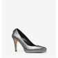 Michael Kors Antoinette Feminino Scarpin Fechado Antracite Sandália Prateada Tamanho 8,5 M