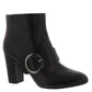Botas femininas Anne Klein Novo Leather Almond Toe Fashion, pretas, tamanho 5M