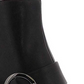 Botas femininas Anne Klein Novo Leather Almond Toe Fashion, pretas, tamanho 5M
