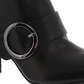 Botas femininas Anne Klein Novo Leather Almond Toe Fashion, pretas, tamanho 5M