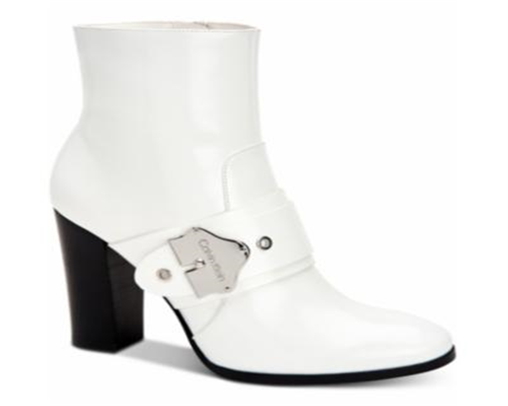 Calvin Klein Cai Bootie Feminino Branco Tamanho 9 M
