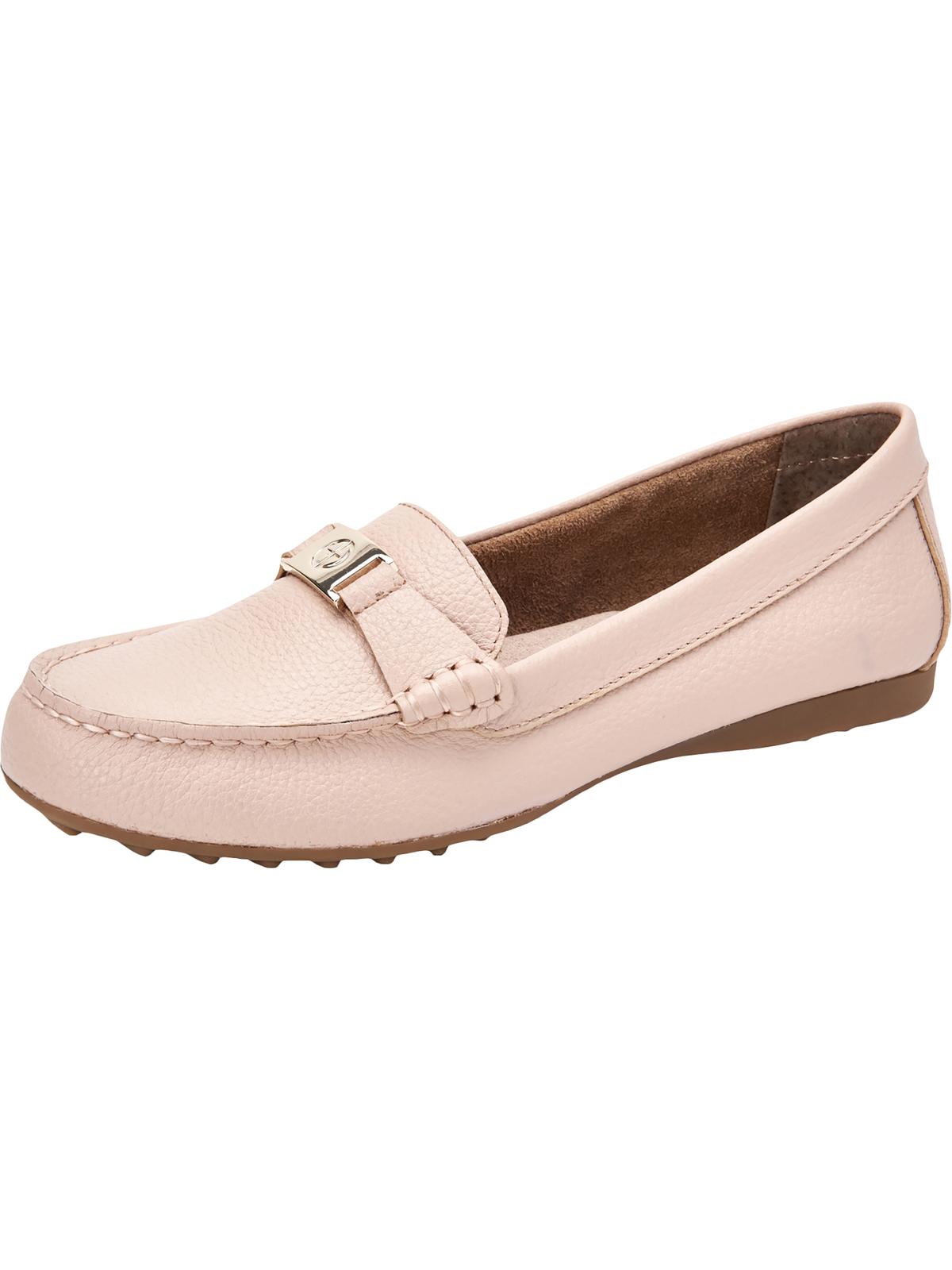 Giani Bernini Mocassim Feminino Croc Hardware Detalhe Arch Support Comfort Dailyn Slip On Couro Rosa Tamanho 8 M