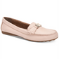 Giani Bernini Mocassim Feminino Croc Hardware Detalhe Arch Support Comfort Dailyn Slip On Couro Rosa Tamanho 8 M