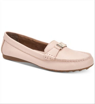 Giani Bernini Women's Croc Hardware Detail Arch Support Comfort Dailyn Slip on Leather Loafers Pink Size 8 M