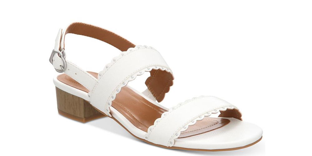 Sandálias femininas de salto bloco Martinee da Style &amp; Co, azuis, tamanho 9 M
