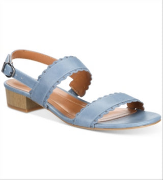 Sandálias femininas de salto bloco Martinee da Style &amp; Co, azuis, tamanho 9 M