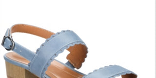 Sandálias femininas de salto bloco Martinee da Style &amp; Co, azuis, tamanho 9 M