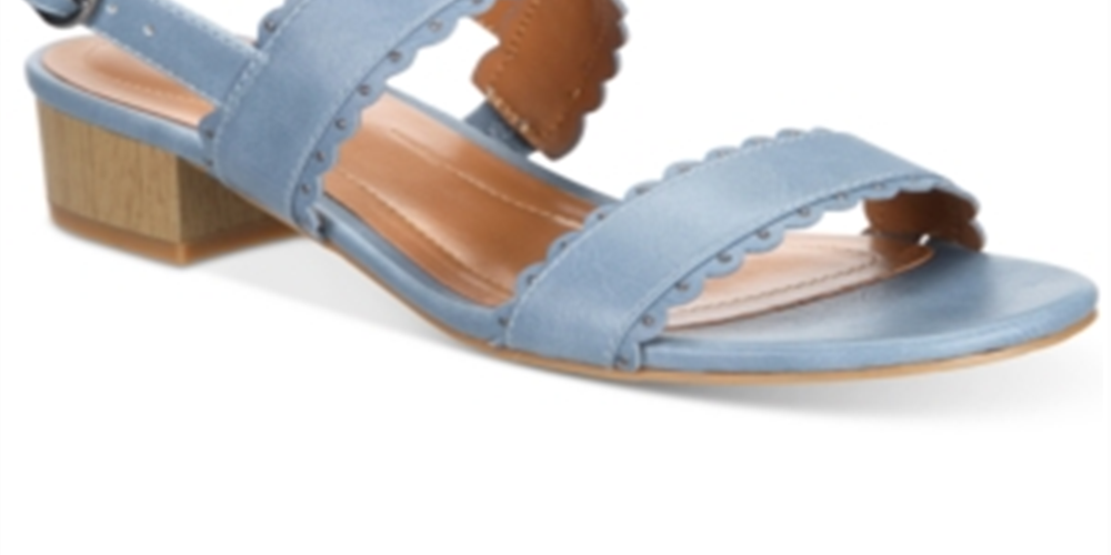 Sandálias femininas de salto bloco Martinee da Style &amp; Co, azuis, tamanho 9 M