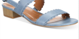 Sandálias femininas de salto bloco Martinee da Style &amp; Co, azuis, tamanho 9 M