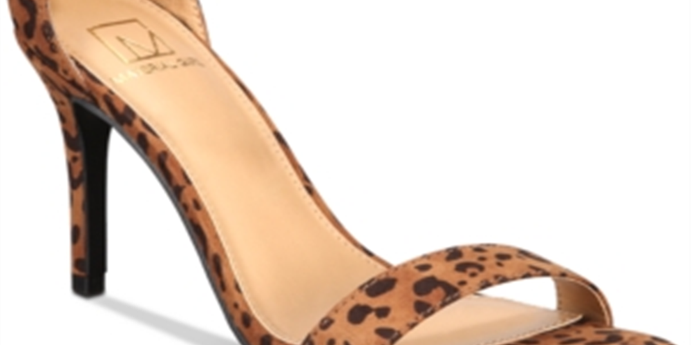 Material Girl Blaire Sandálias Femininas de Duas Peças Leopardo Tamanho 5,5 M