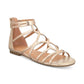 Material Girl Sandálias femininas casuais de tecido Sira com bico aberto, tamanho dourado -7,5M