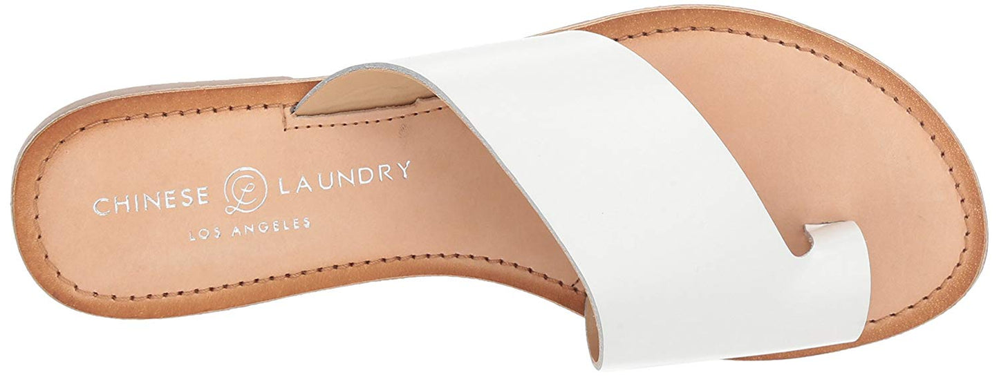 Chinelo feminino Gemmy Slide, branco, tamanho 6 M, da Chinese Laundry