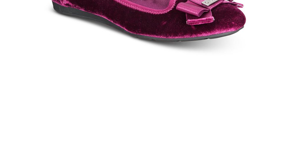 Sapatilhas Anne Klein Alivia com bico redondo para mulheres - Vinho, tamanho 5 M