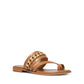 Michael Kors Bergen Couro Feminino Aberto na Ponta Casual Marrom Tamanho 7,5
