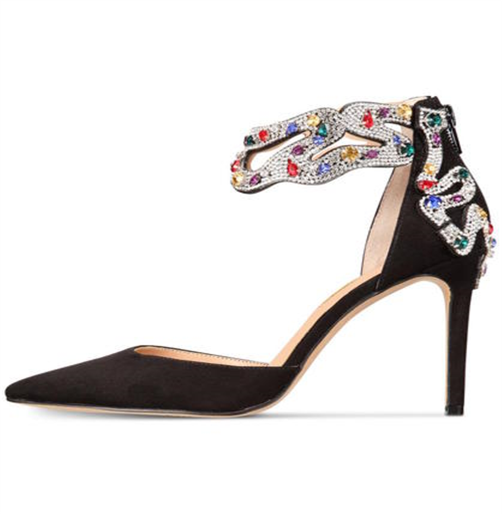 Sapatos femininos de bico fino com tecido Kallista da INC International Concepts - Preto, tamanho 8,5 M