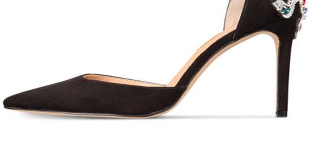 Sapatos femininos de bico fino com tecido Kallista da INC International Concepts - Preto, tamanho 8,5 M