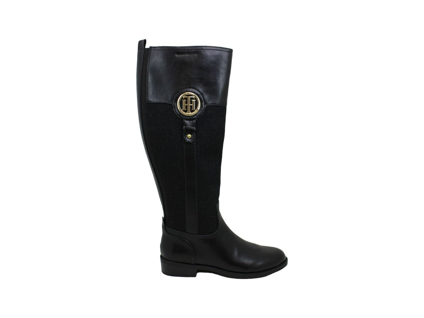Tommy Hilfiger Lila 2 Botas Femininas Fechadas Até o Joelho, Pretas, Tamanho 5M