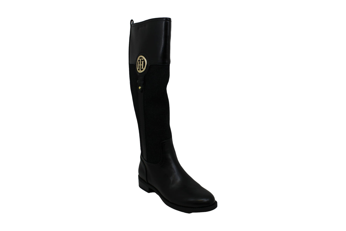 Tommy Hilfiger Lila 2 Botas Femininas Fechadas Até o Joelho, Pretas, Tamanho 5M