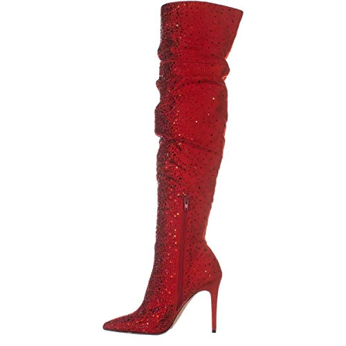Jessica Simpson Feminino Luxella Tecido Bico Fino Acima do Joelho Vermelho Tamanho 6M
