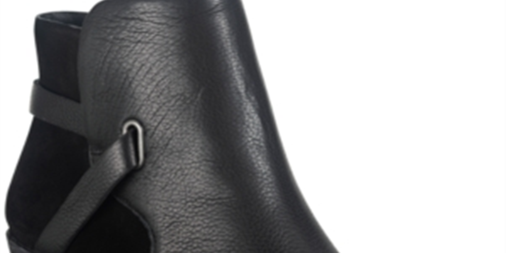 Botas de couro femininas American Rag Ashlyn Leather, pretas, tamanho 7 M