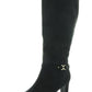 Botas de cano alto femininas Charter Club Palmaa de camurça sintética, pretas, tamanho 11 médio