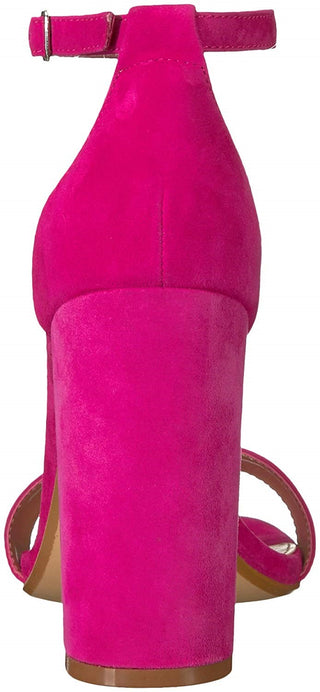Sandálias femininas Steve Madden Carrson com tira no tornozelo, rosa, tamanho 9,5 M