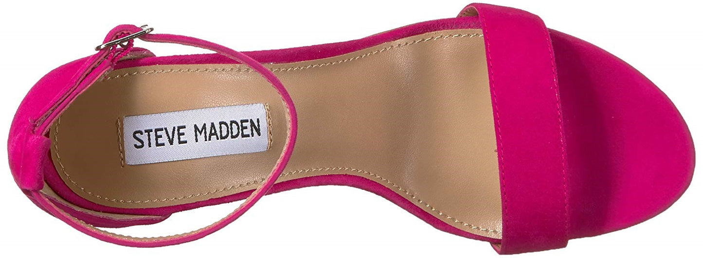 Sandálias femininas Steve Madden Carrson com tira no tornozelo, rosa, tamanho 9,5 M