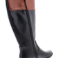 Botas de montaria femininas Tommy Hilfiger de cano alto, pretas, tamanho 9 MW