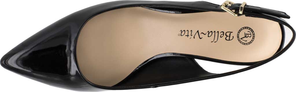 Scarpins Scarlett Femininos Bella Vita em Verniz Preto Largo Tamanho 8 W