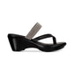 Sandálias de plataforma de praia Callisto Elora abertas para mulheres, pretas, tamanho 7M
