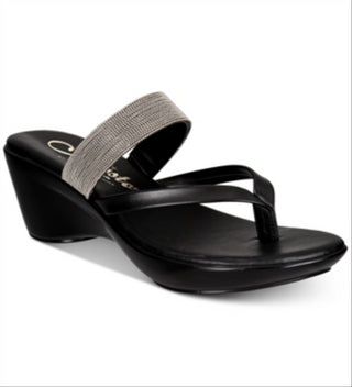 Callisto Women's Elora Open Toe Beach Platform Sandals Black Size 7M