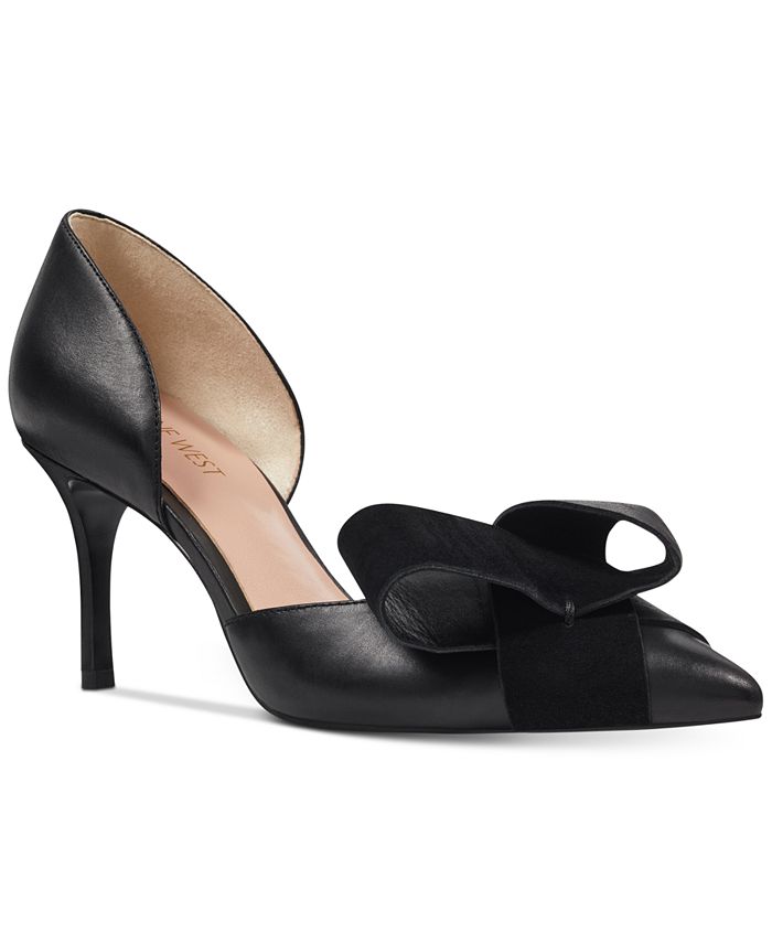 Sapato feminino Nine West Mcfally de couro, preto, tamanho 10 M