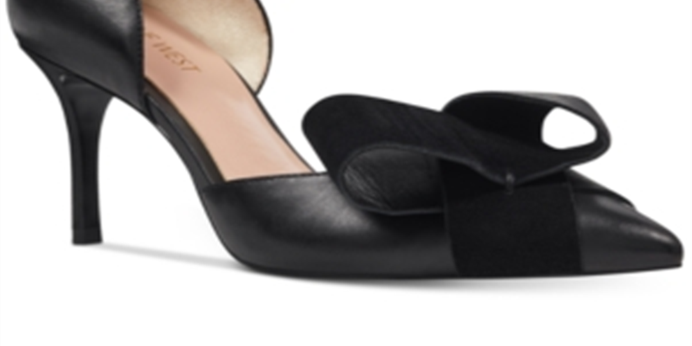 Sapato feminino Nine West Mcfally de couro, preto, tamanho 10 M