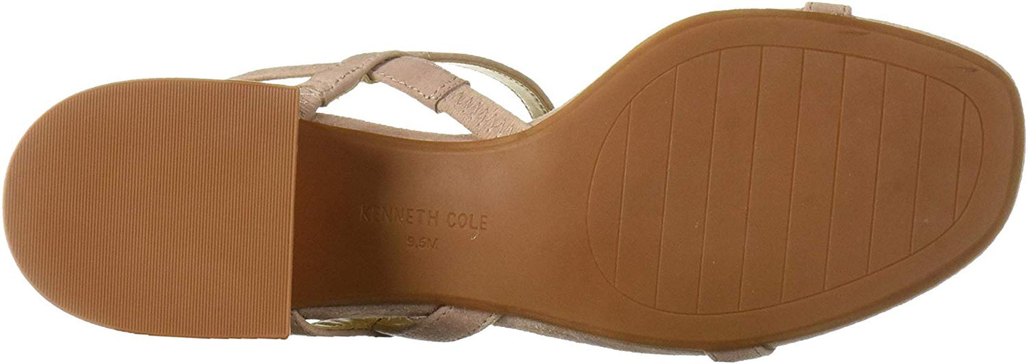Sandália feminina Kenneth Cole Reaction Maise com salto baixo e tiras, rosa, tamanho 8 M