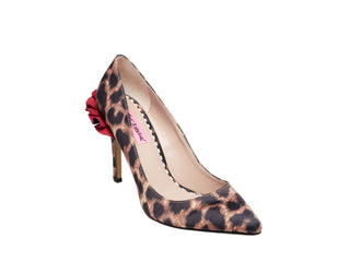 Betsey Johnson Hanah Fabric Scarpin Clássico Bico Fino Feminino Marrom Tamanho 6