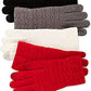 Luvas de tricô Cable Touch Steve Madden femininas, pretas, tamanho único