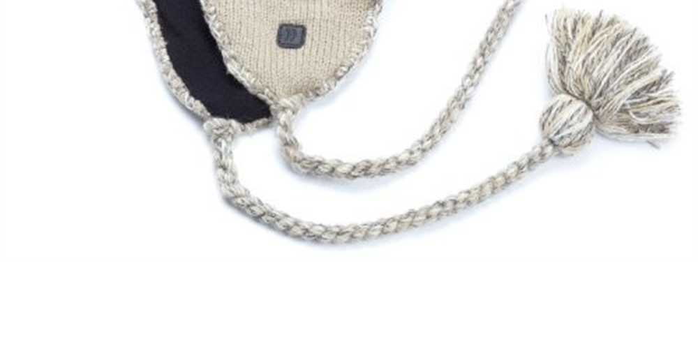 Chapéu de caçador de malha Fairisle acrílico masculino Isotoner, preto, tamanho único
