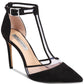 INC International Concepts Sapatos Femininos de Couro com Bico Fino e Tira no Tornozelo Rosa Tamanho 8,5 M